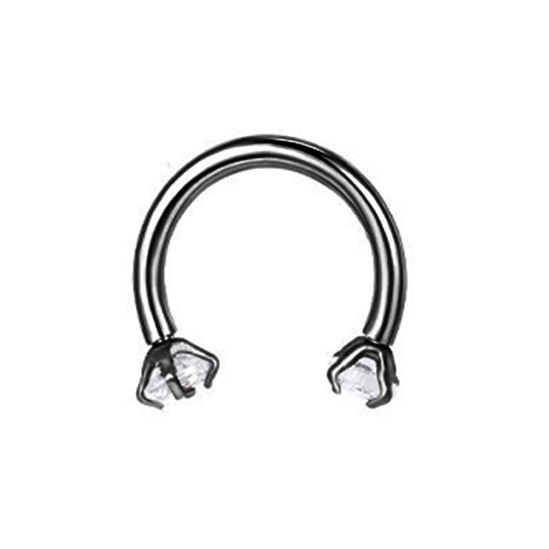 Amazon Classic Hot Sale Stainless Steel CZ Nose Ring Horseshoe Hoop 316L Steel C-Shaped BCR Nose Jewelry - Image 4