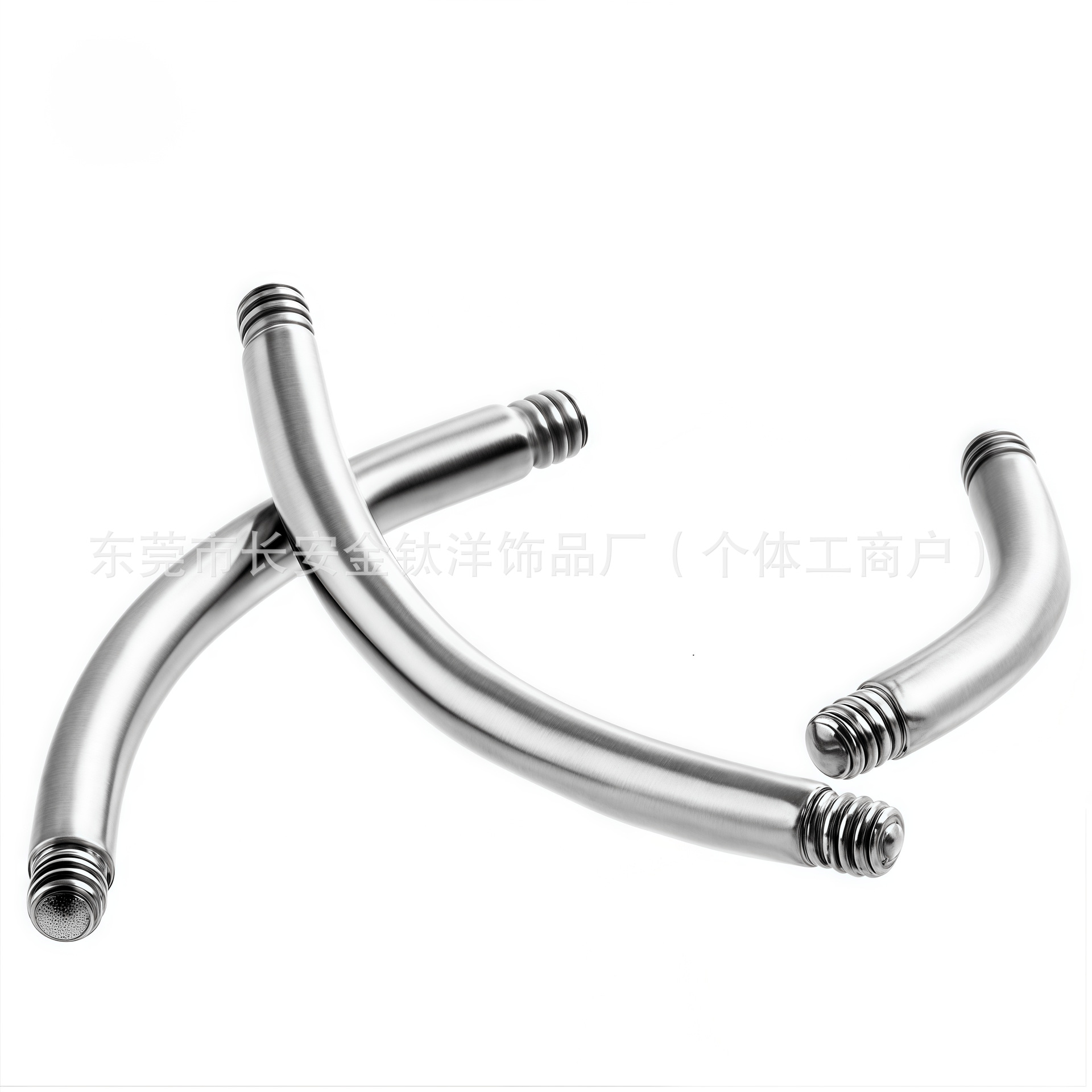 G23 Titanium Double External Thread Curved Barbell Eyebrow Nail Lip Nail Ear Bone Nail Piercing Jewelry - Image 3