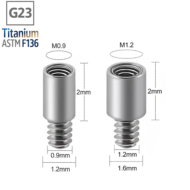 G23 Titanium Alloy Internal Thread Flat Bottom Labret Stud Ear Piercing Jewelry Replacement Extension Rod - Image 4