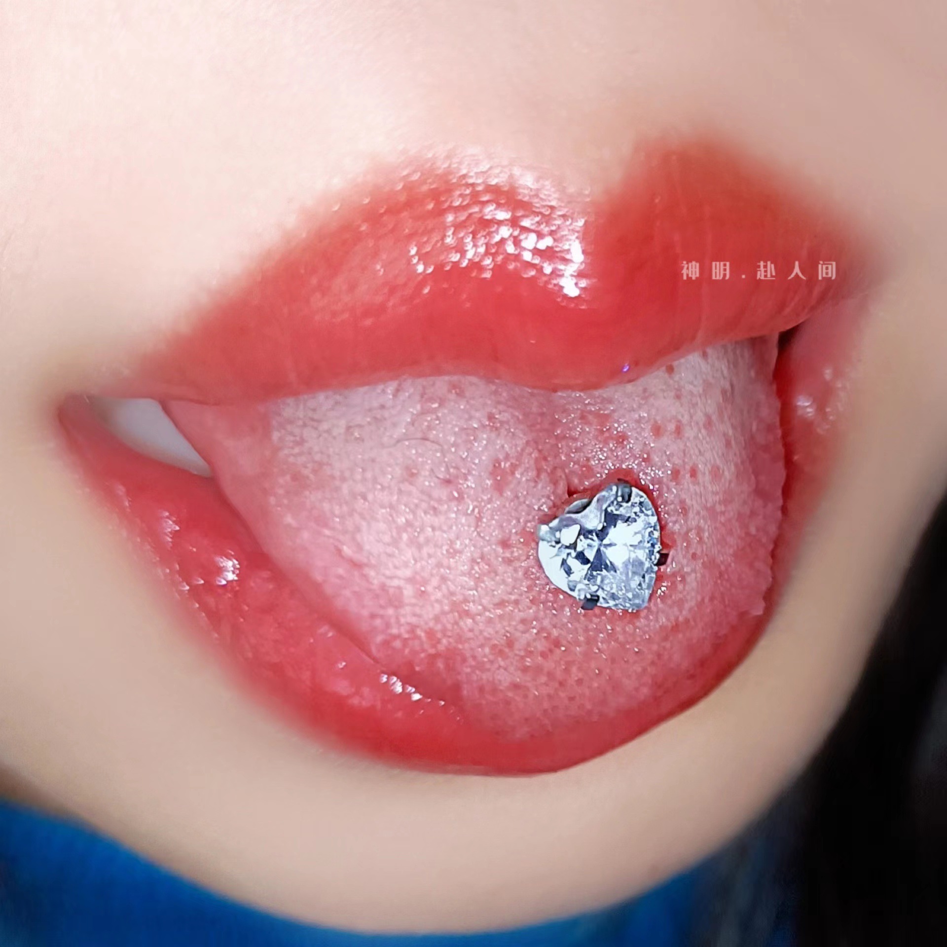 Red 12mm Barbell Tongue Ring, 316L Surgical Steel, External Thread, Wholesale Tongue Piercing Jewelry - Image 2