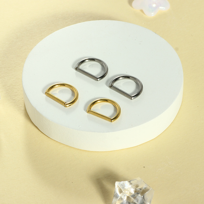 Titanium Alloy Split Ring Earring Nose Ring Lip Ring Breast Ring - G23 Silver 1.2x8mm - Image 3