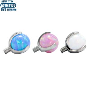 F136 Titanium Alloy Opal 0.9mm Replacement Tooth Earrings Lip Nails Tongue Nails Piercing Jewelry