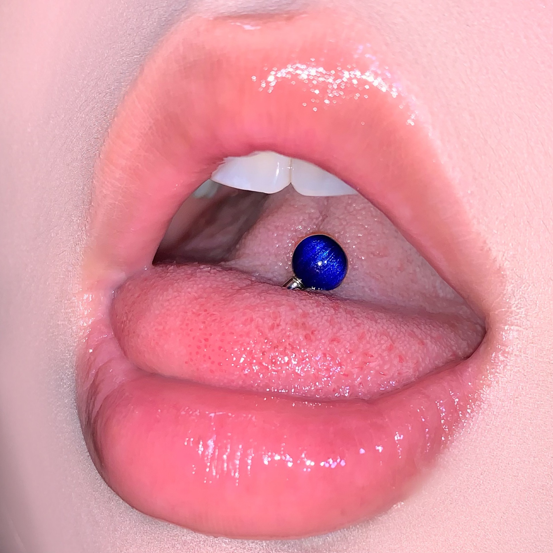 Retro Gradient Acrylic Tongue Nail Steel Titanium External Thread Tongue Barbell Hot Girl European American Punk Jewelry Multi-Color Optional - Image 2