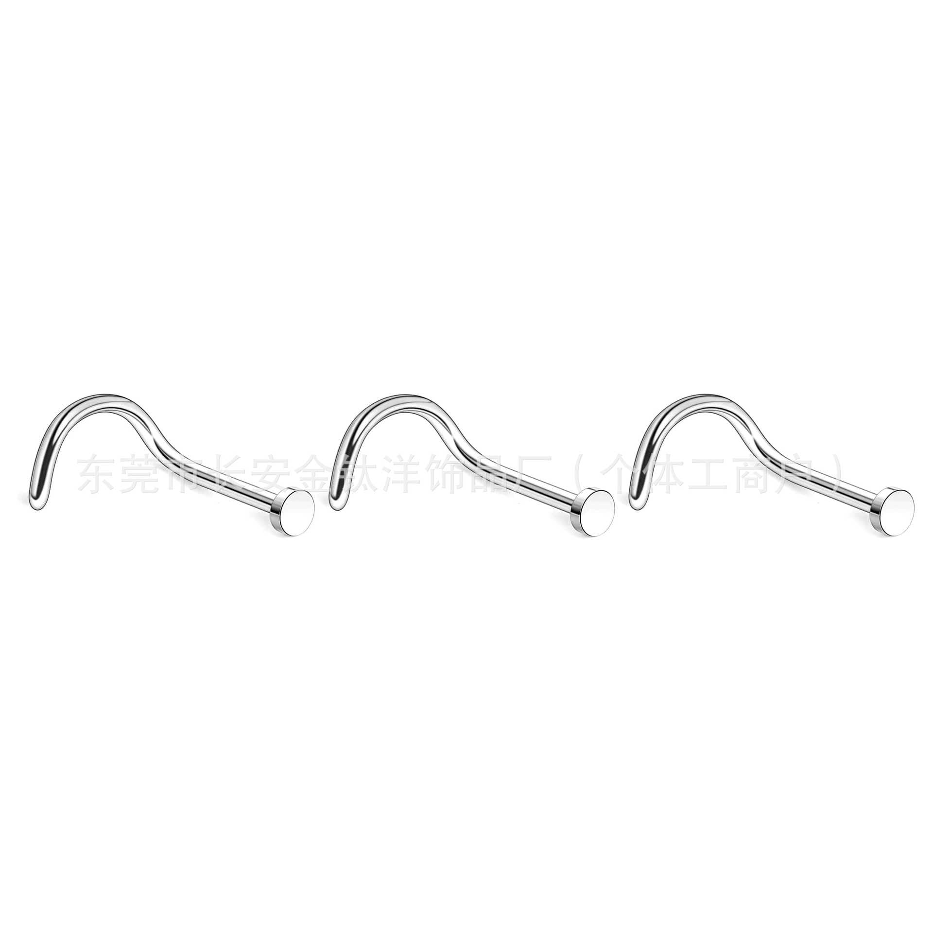 F136 Titanium Round Cake Pin L-Shaped 7-Shaped Lip Nail Nose Ring Septum Piercing Jewelry 0.8x7mm - Image 4