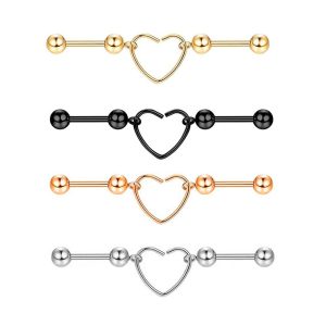 Stainless Steel Love Earrings Round Balls Love Ear Cartilage Studs Ear Piercing Jewelry