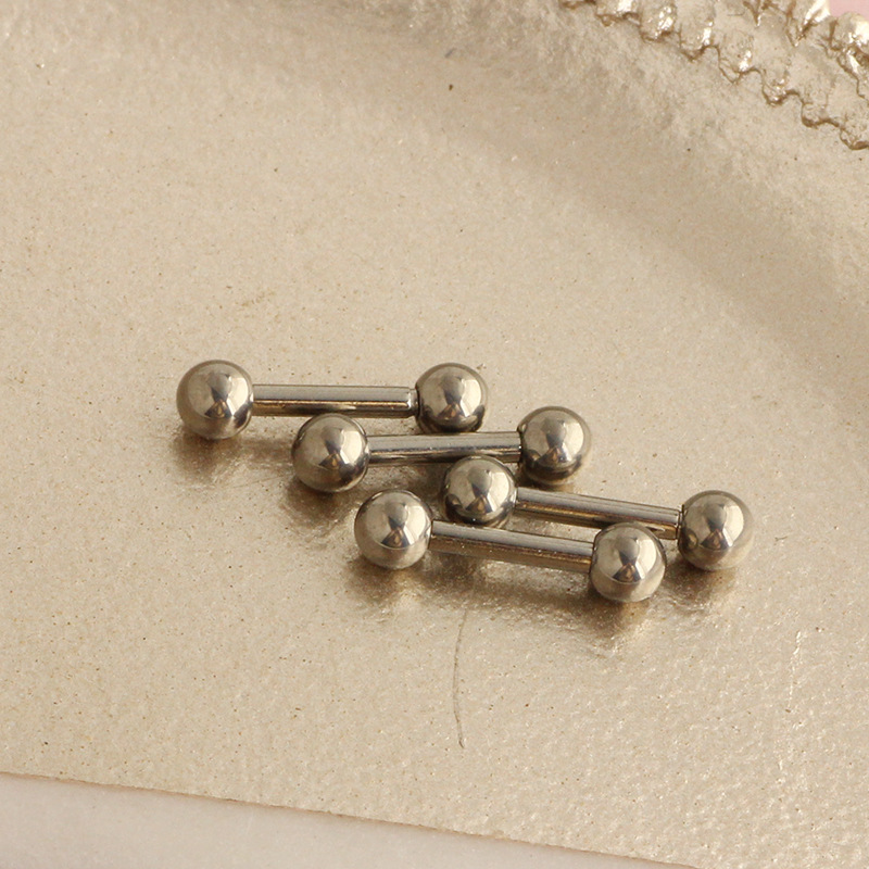 G23 Titanium 6mm Lip Nail Rod Ball Tongue Nail Flat Bottom Rod Ear Nail Titanium Alloy Body Piercing Jewelry - Image 2