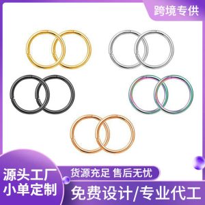 316L Surgical Steel BCR Captive Bead Ring Universal Nose Ring Ear Cartilage Hoop Geometric Style Body Jewelry Wholesale