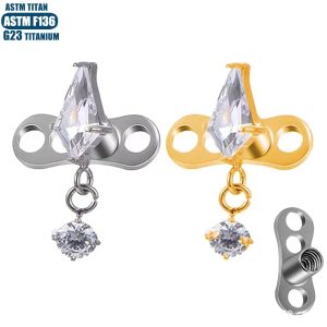 F136 Titanium Diamond Pendant Buried Nail Internal Thread Clavicle Subdermal Implant