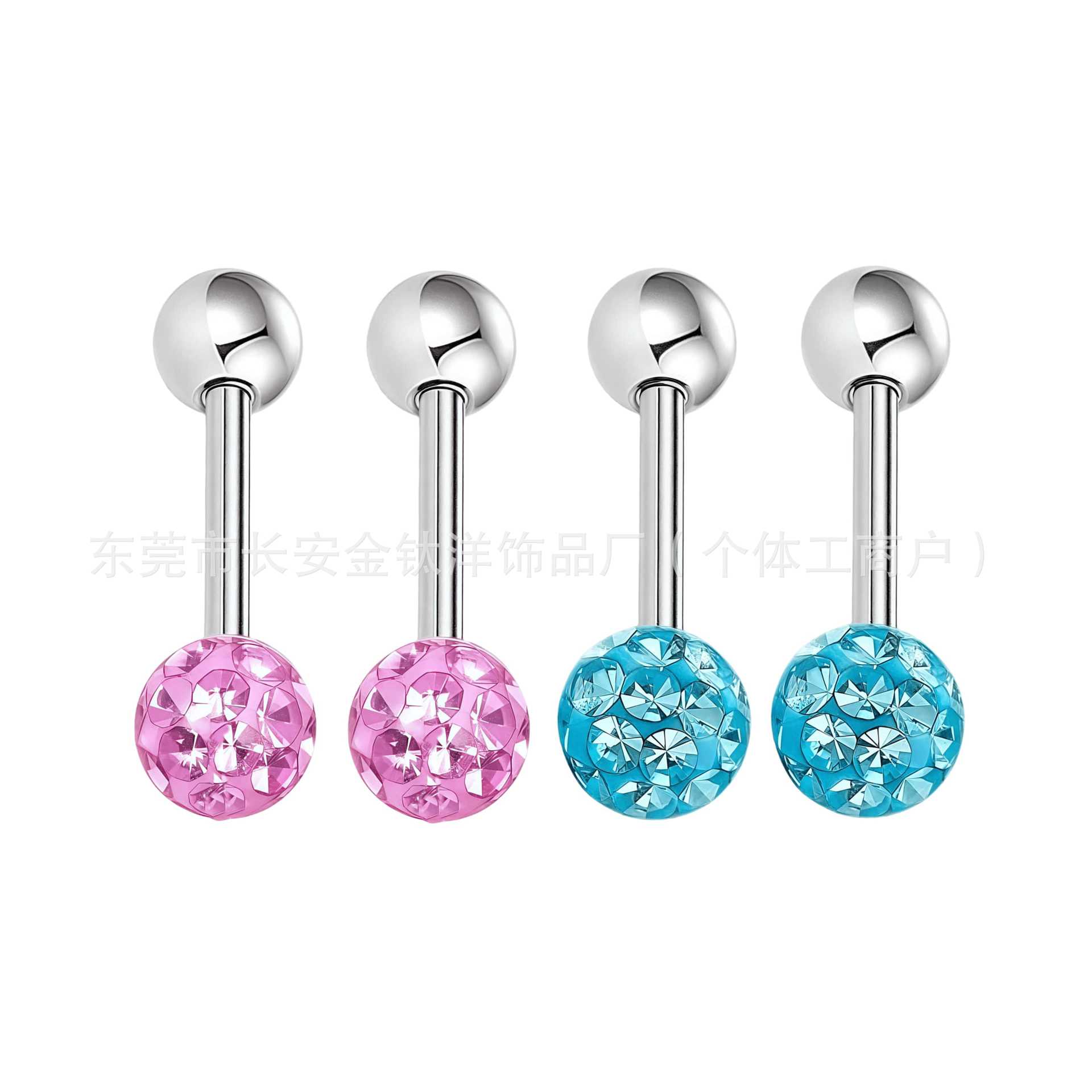 F136 Titanium Shambala Drill Ball Mud Ball Tongue Lip Ear Bone Bridge Piercing Jewelry - Image 3