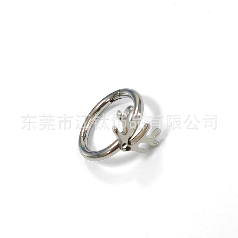 G23 Titanium Ear Cartilage Earrings Antler Hoop Body Piercing Jewelry for Helix Tragus - Image 5