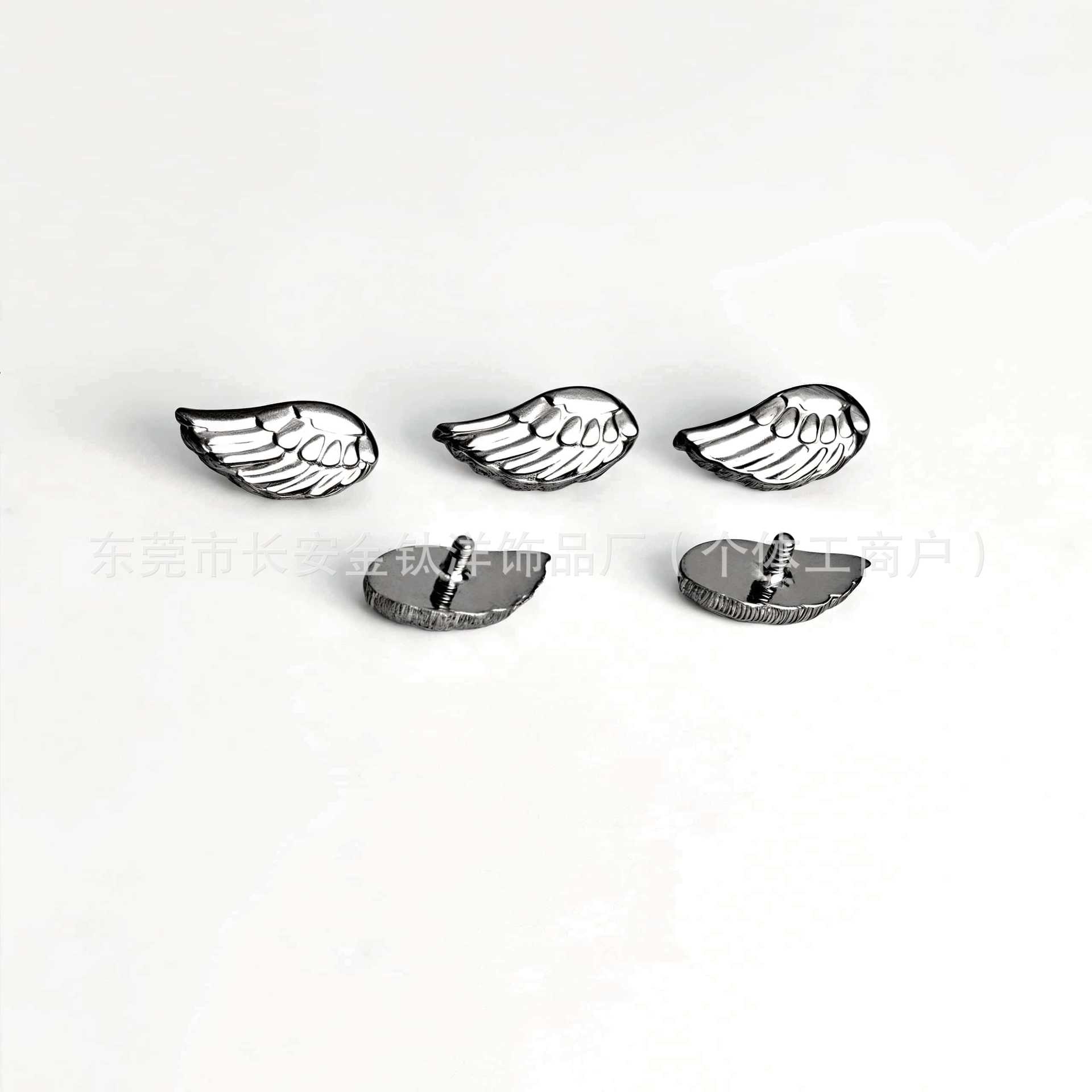 F136 Titanium Angel Wings Internal Thread Earrings Lip Nails Nose Piercing Jewelry - Image 5
