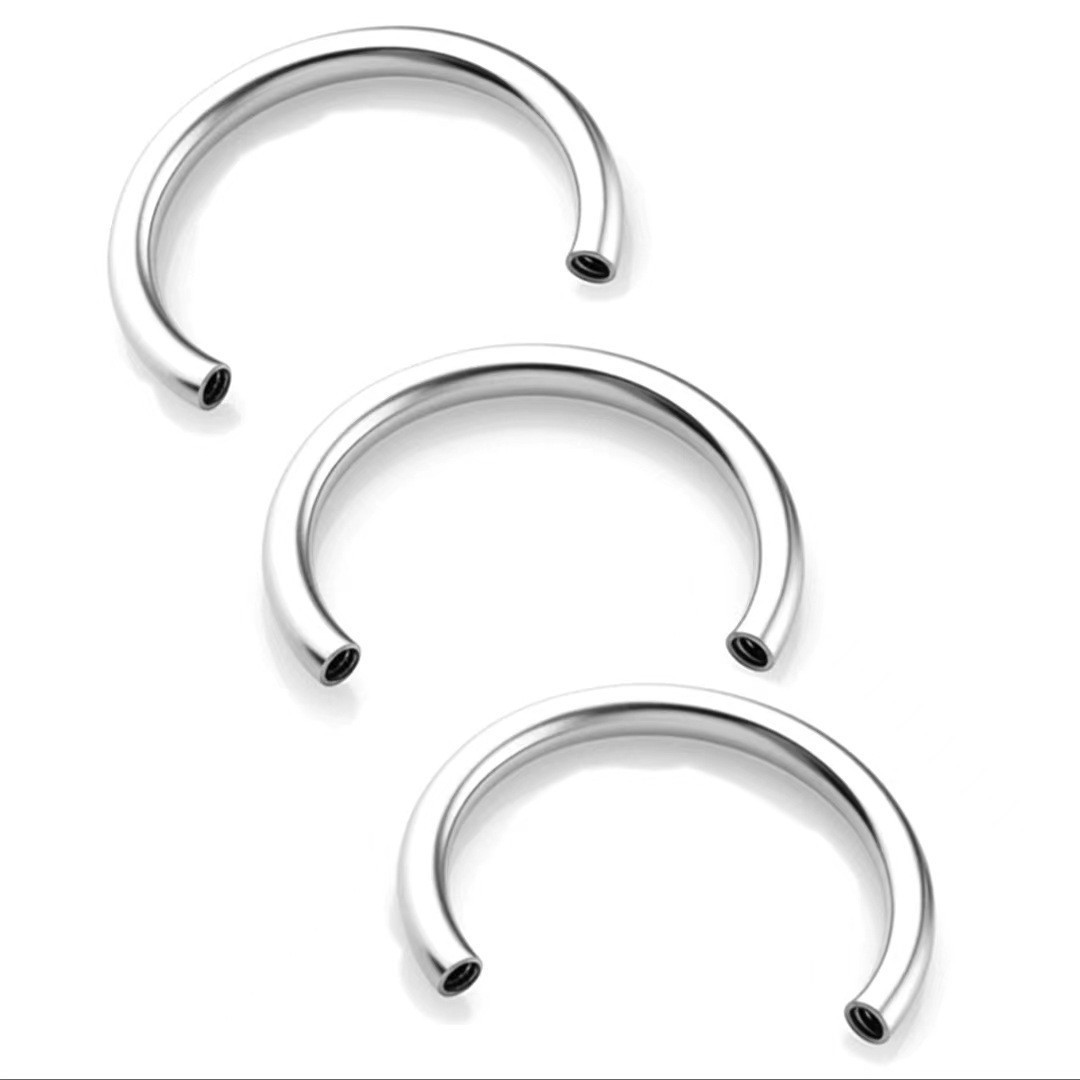 G23 Titanium Alloy C-Shaped Nose Ring 16g Horseshoe Nostril Piercing Jewelry F136 - Image 4