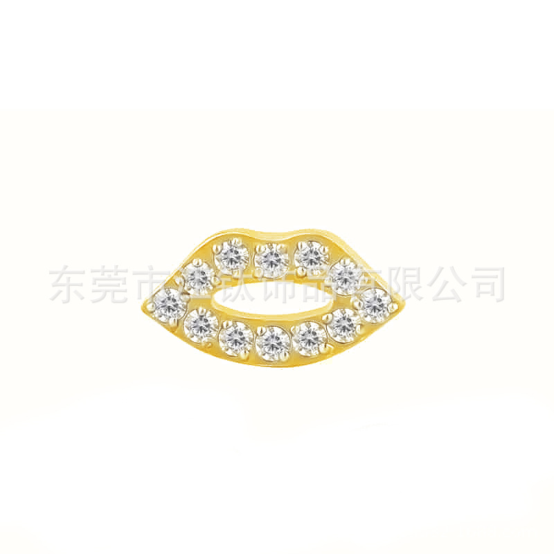 JT740 G23 Titanium Ear Cartilage Stud Lip Inlaid Zircon Geometric Body Piercing Jewelry - Image 5