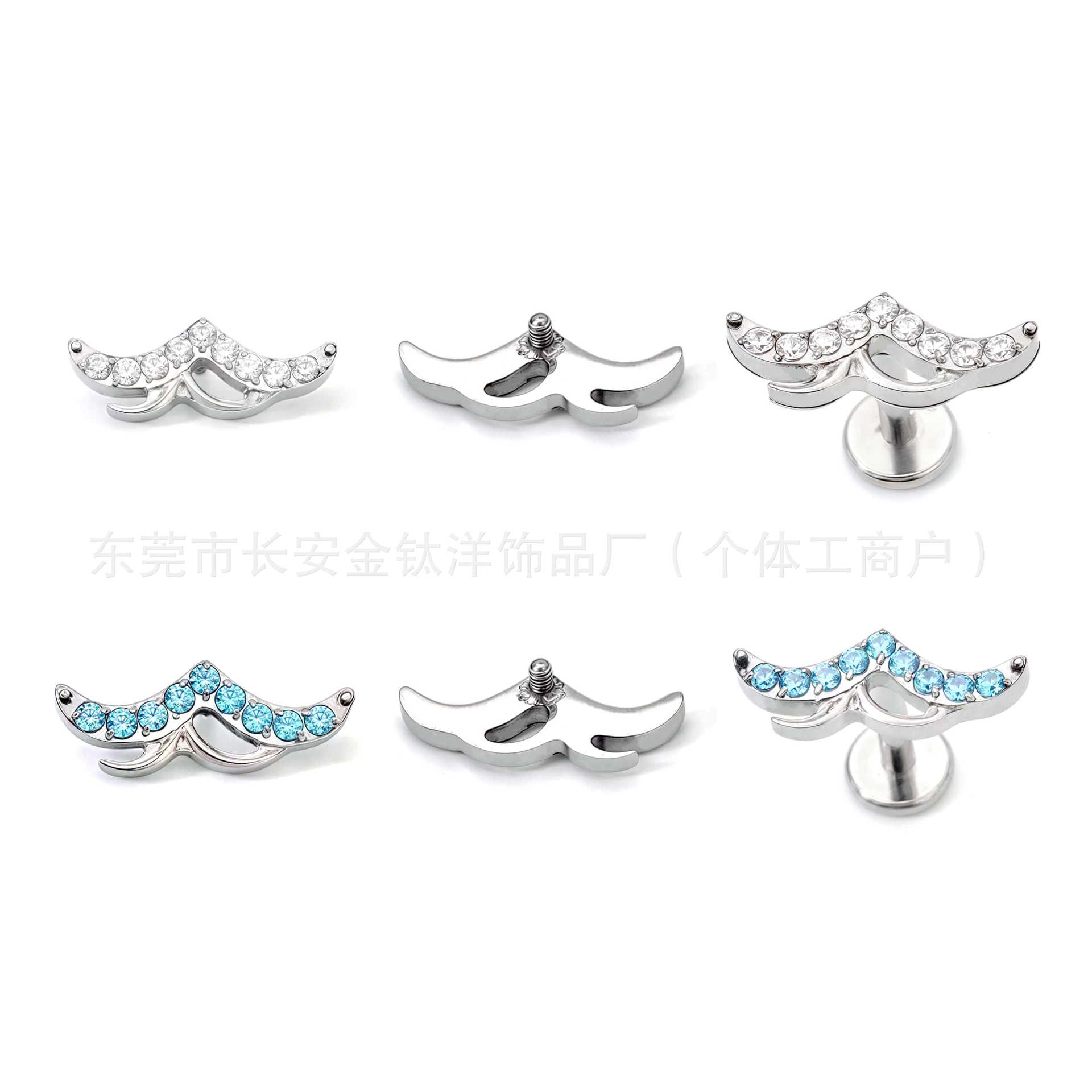F136 Titanium Geometric Flower Earrings Lip Nails Nose Nails G23 Titanium Alloy Body Piercing Jewelry Ear Bone Nails - Image 5