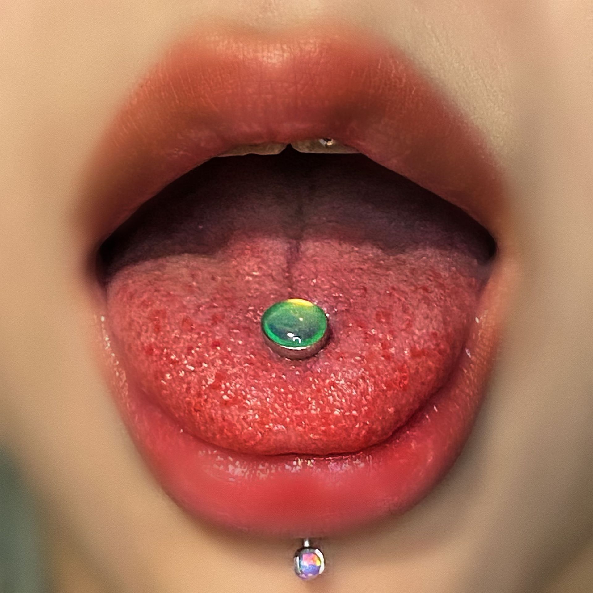 Titanium Steel Tongue Ring Piercing Jewelry 12mm Bar Length 1.6mm Thick Hot Style - Image 4