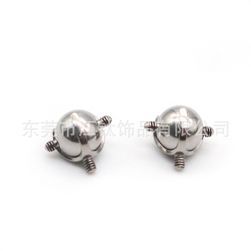 F136 Titanium Adapter Ball Two-Way Three-Way Deconstruction Ear Bridge Connector G23 Titanium Alloy Body Piercing Jewelry - Image 4
