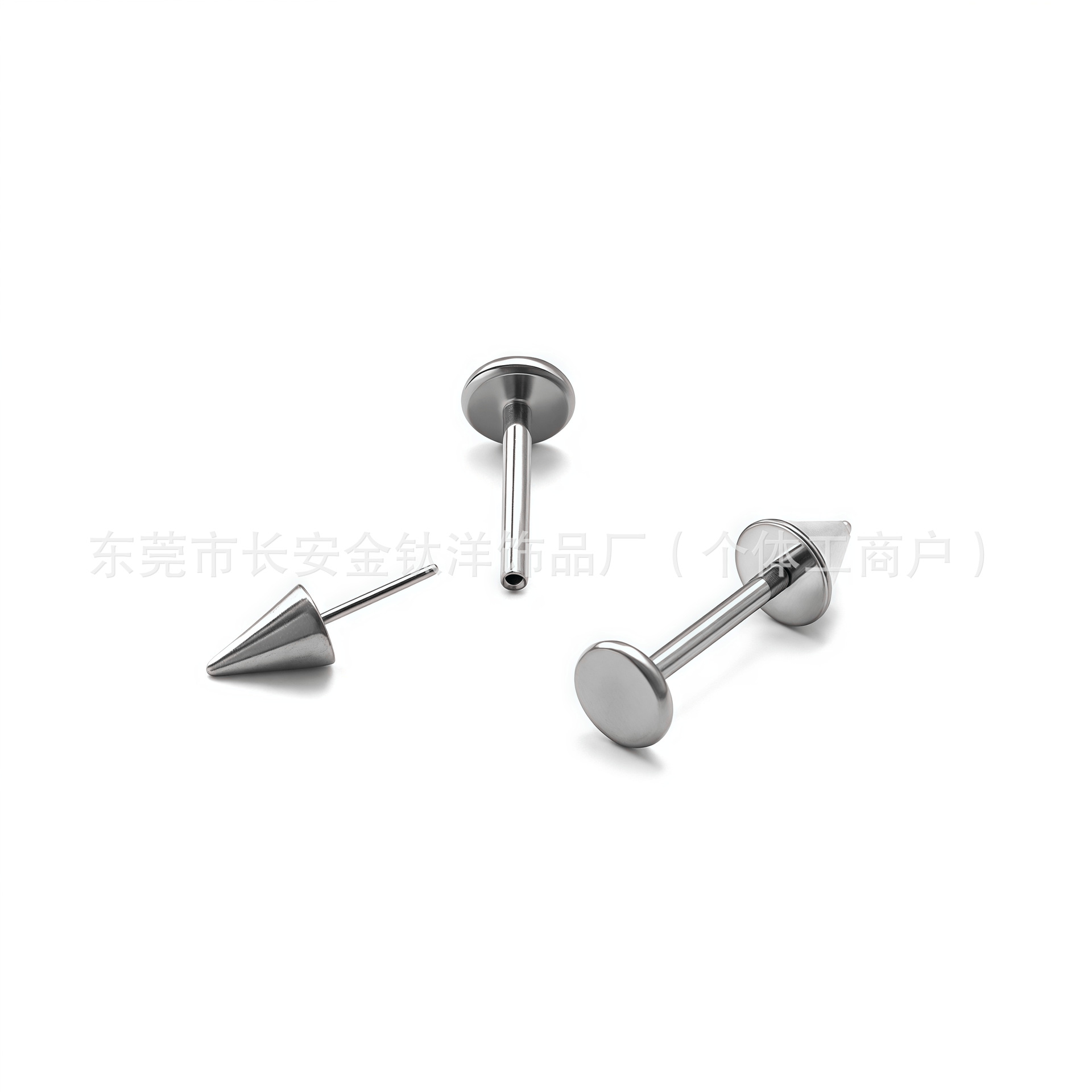 F136 Titanium Pointed Cone Devil Nail Lip Ring - G23 Titanium Alloy Lip Piercing Jewelry 4mm - Image 3
