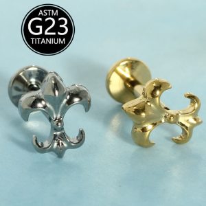 G23 Titanium Lip Nail Punk Style Anchor Ear Bone Nail 1.2mm 10mm Body Piercing Jewelry