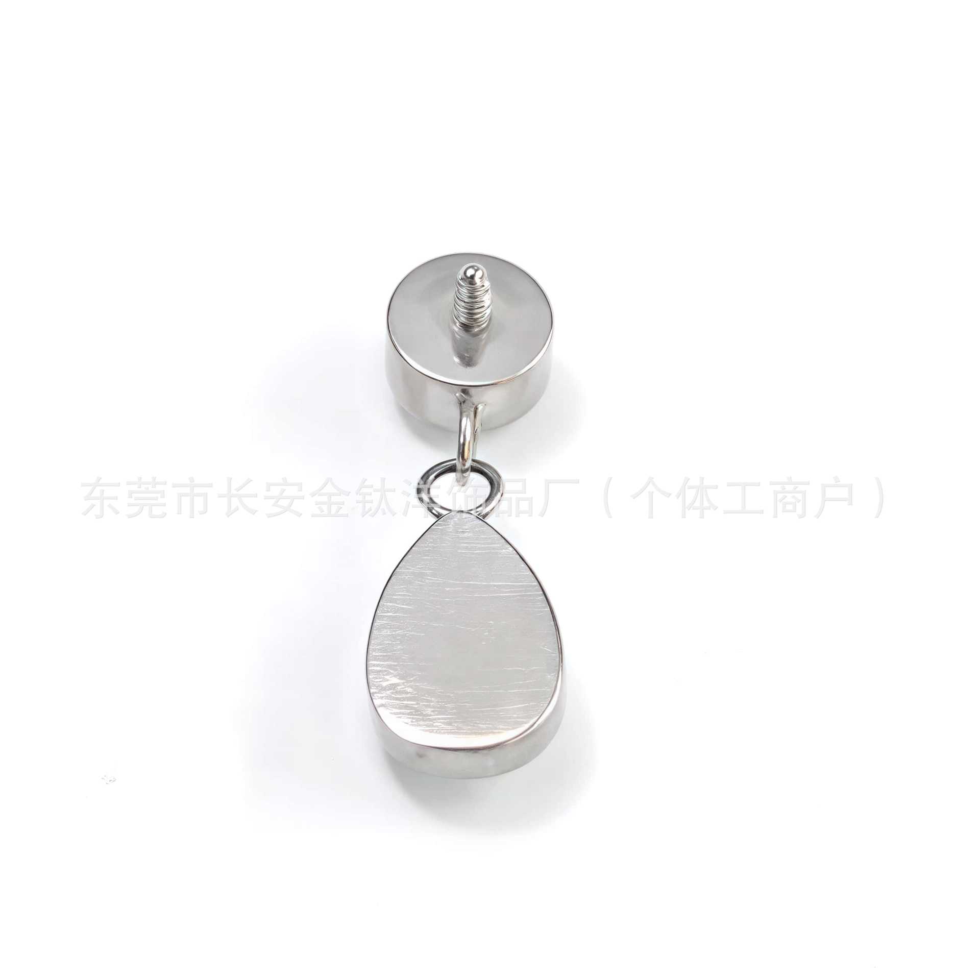 F136 Titanium Pear-Shaped Opal Ear Bone Studs - G23 Titanium Alloy Body Piercing Jewelry - Image 4