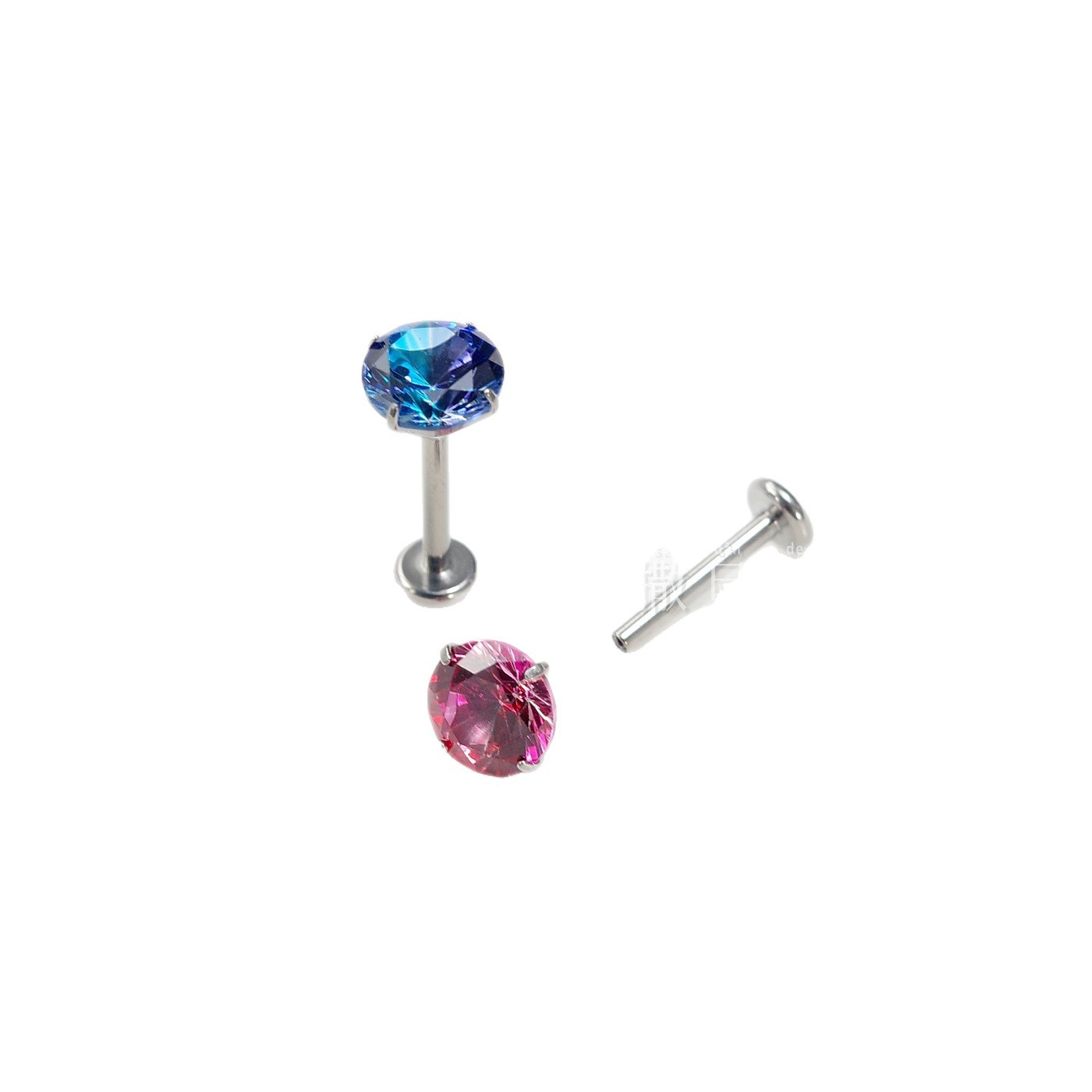 F136 Titanium Alloy Lip Piercing Gradient Sparkling Diamond Internal Thread Lip Labret Ear Bone Stud Earring - Image 5