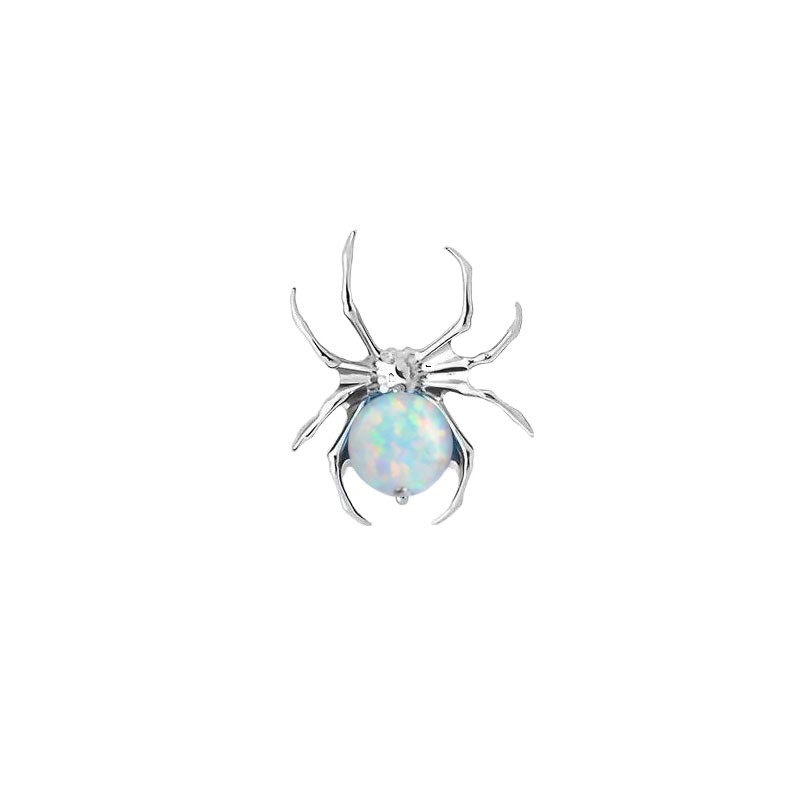 Spider Bezel Opal Lip Nail G23 Titanium Alloy Body Piercing Jewelry Tongue Ring - Image 5
