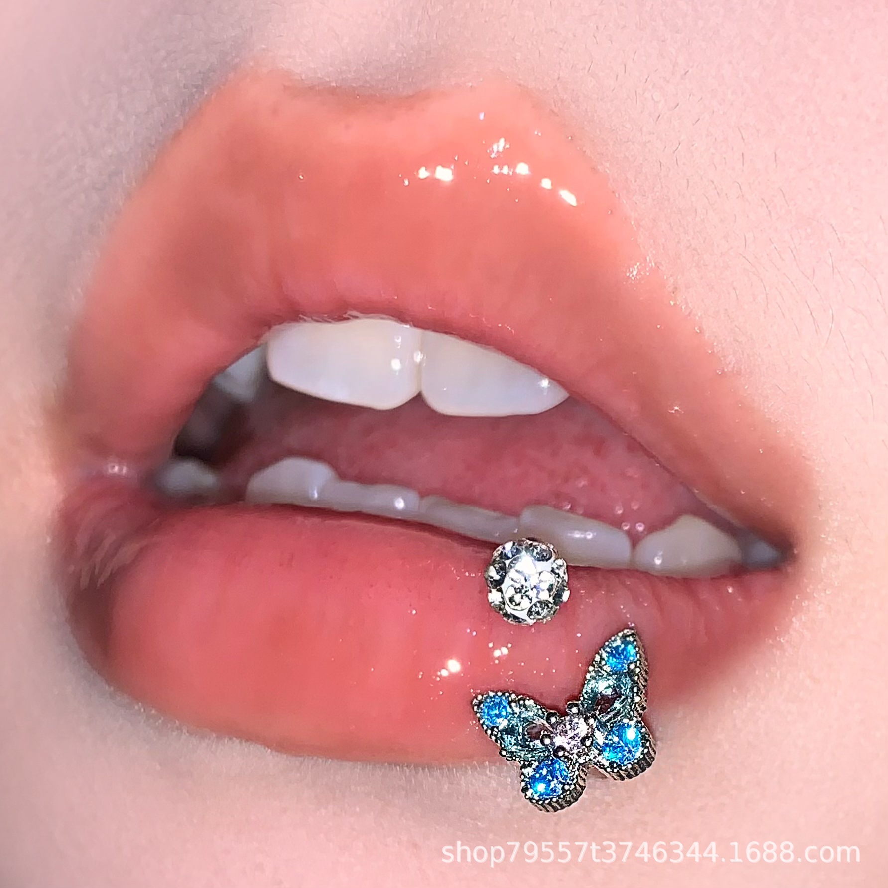 Flash Butterfly Lip Ring 316L Surgical Steel Horseshoe C Ring Lip Hoop Ear Bone Lip Nail Hot Girl Piercing Jewelry Wholesale - Image 3