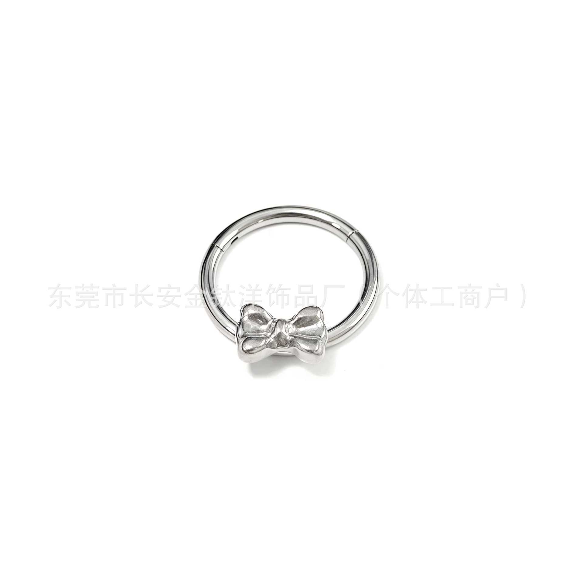 F136 Titanium Bow Seamless Open Ring Nose Septum Nose Ring Earrings - G23 Titanium Alloy Piercing Jewelry - Image 3