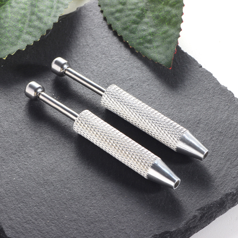 Stainless Steel Piercing Guide Rod Guide Needle Titanium Steel Auxiliary Piercing Gripper Internal and External Tooth Ear Stud Tongue Stud Insertion Rod - Image 2