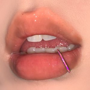 4-Color Opal Lip Ring Seamless Hoop 316L Surgical Steel Lip Piercing Jewelry