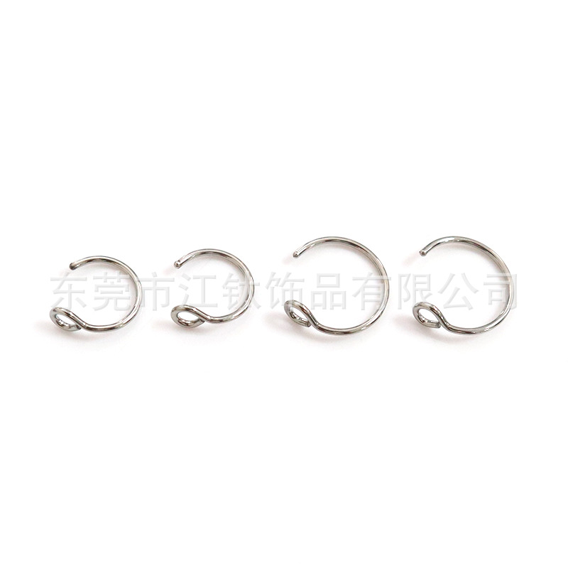 G23 Titanium Nose Stud Lip Ring Fishhook Ring Hollow Nose Ring ASTM F136 Body Piercing Jewelry - Image 5