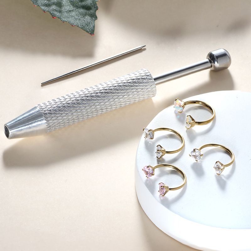 3mm Round Zircon Nose Ring G23 Titanium Nose Stud 0.8mm Fine Rod Body Piercing Jewelry - Image 3