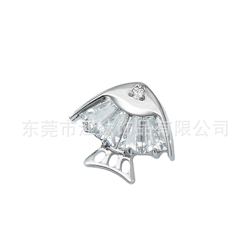 Titanium Implant Grade Ear Bone Nail Fish Bone Zircon G23 Alloy Piercing Earrings - Image 5