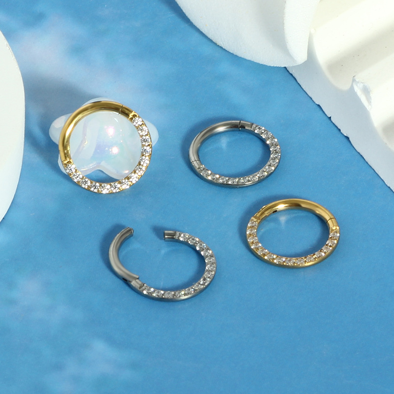 2021 New Zircon Nose Clip Fake Nose Ring Titanium Steel Piercing-Free Body Jewelry Wholesale - Image 4