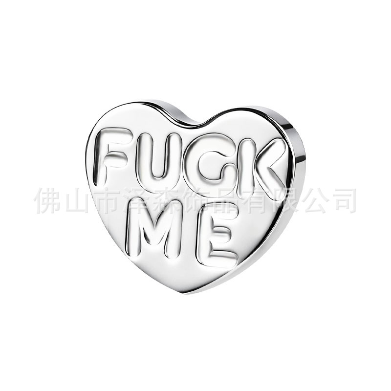 F136 Titanium Heart Letter Tongue Stud Lip Stud Ear Bone Stud Body Piercing Jewelry SUCKIT - Image 5