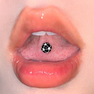 7-Color Contrast Football Tongue Barbell 20mm Length 1.6mm Thick Titanium Steel Externally Threaded Tongue Piercing Jewelry Wholesale