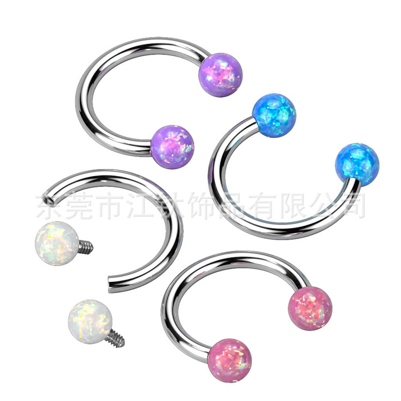 G23 Titanium Horseshoe Ring Nose Nail Earrings Body Piercing Jewelry Lip Nail Ear Bone Nail 1.2mm 12mm 5mm - Image 3