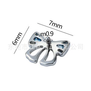 G23 Titanium Alloy Bowknot Ear Bone Stud - ASTM F136 Ear Piercing Jewelry Cartilage Stud