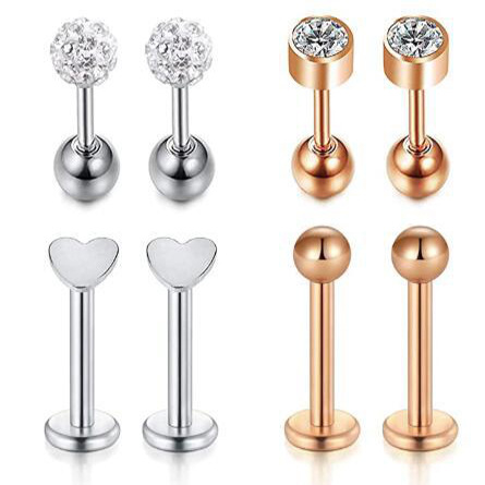 Stainless Steel Lip Nail Nose Ring 8 Sets Amazon Best-Selling Body Piercing Jewelry for Lip Nose Piercing Europe USA Cross-Border Supply - Image 3