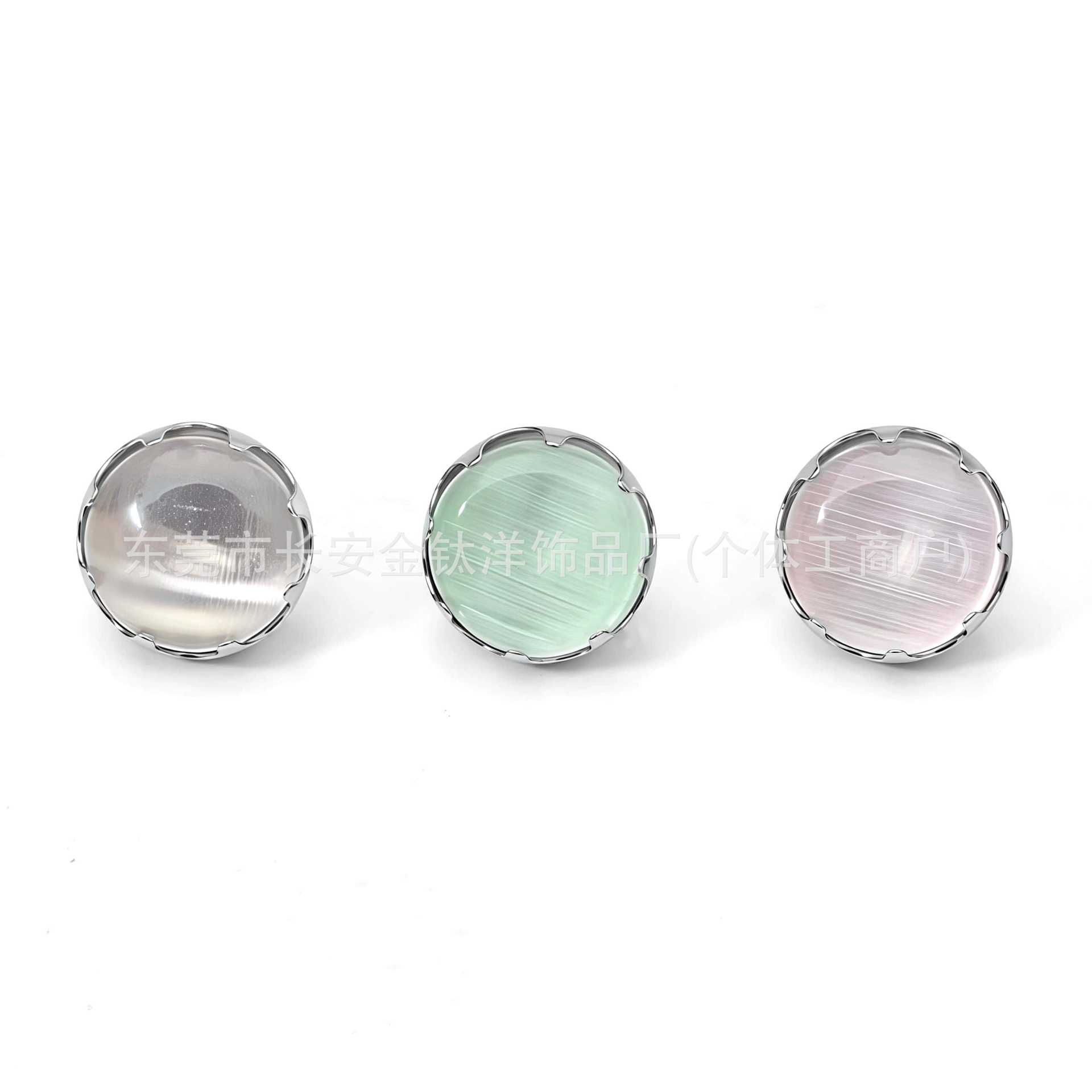 F136 Titanium Serrated Cat's Eye Stone Inlaid Tongue Barbell, Lip Labret, Ear Cartilage, Belly Button Ring - G23 Titanium Body Jewelry - Image 4