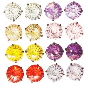 G23 Titanium Alloy Ferris Wheel Zirconia Stone Ear Studs - F136 Internal Thread Cartilage Piercing Studs 0.9 Thread Replacement Head