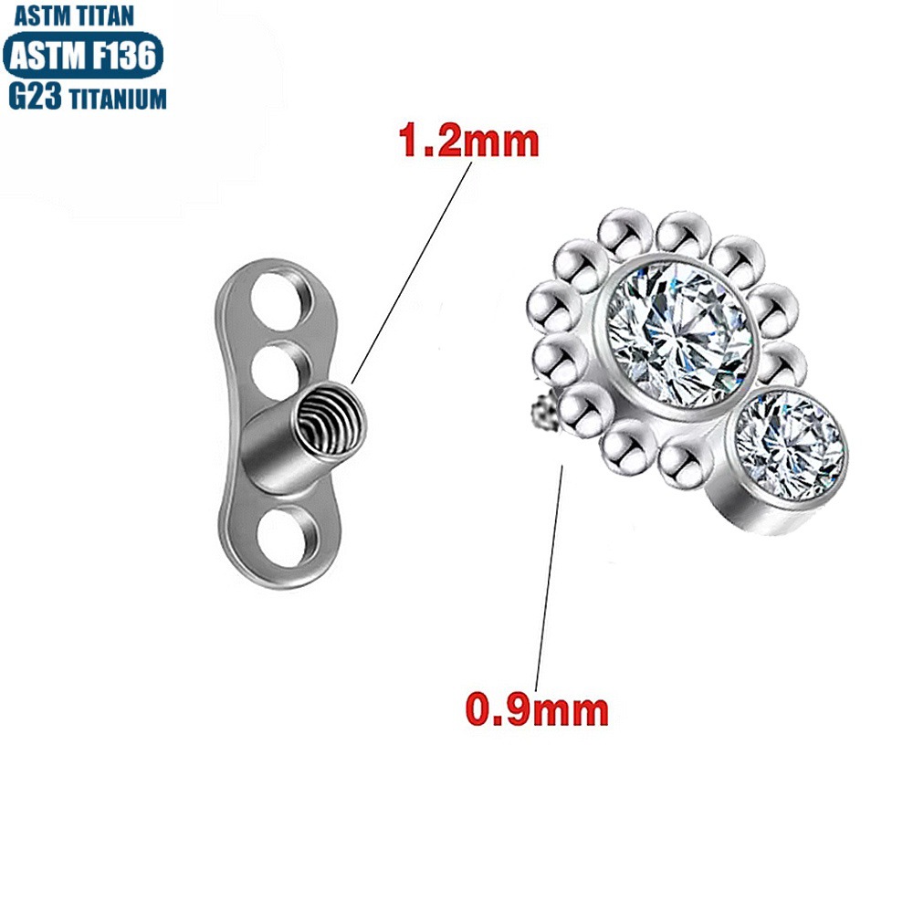 F136 Titanium Buried Bone Nail Zircon Internally Threaded Subcutaneous Implant Lockbone Nail with Base - Image 3