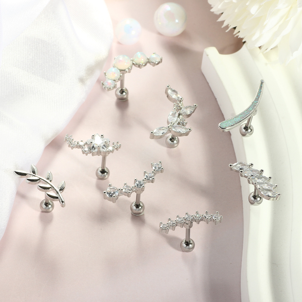16G Star Stainless Steel Ear Bone Nail Piercing Jewelry 14K Real Gold Plating - Image 4