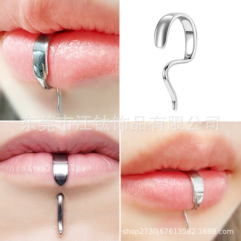 G23 Titanium Gold Lip Stud Labret Flat Back Lip Piercing Jewelry - Image 4