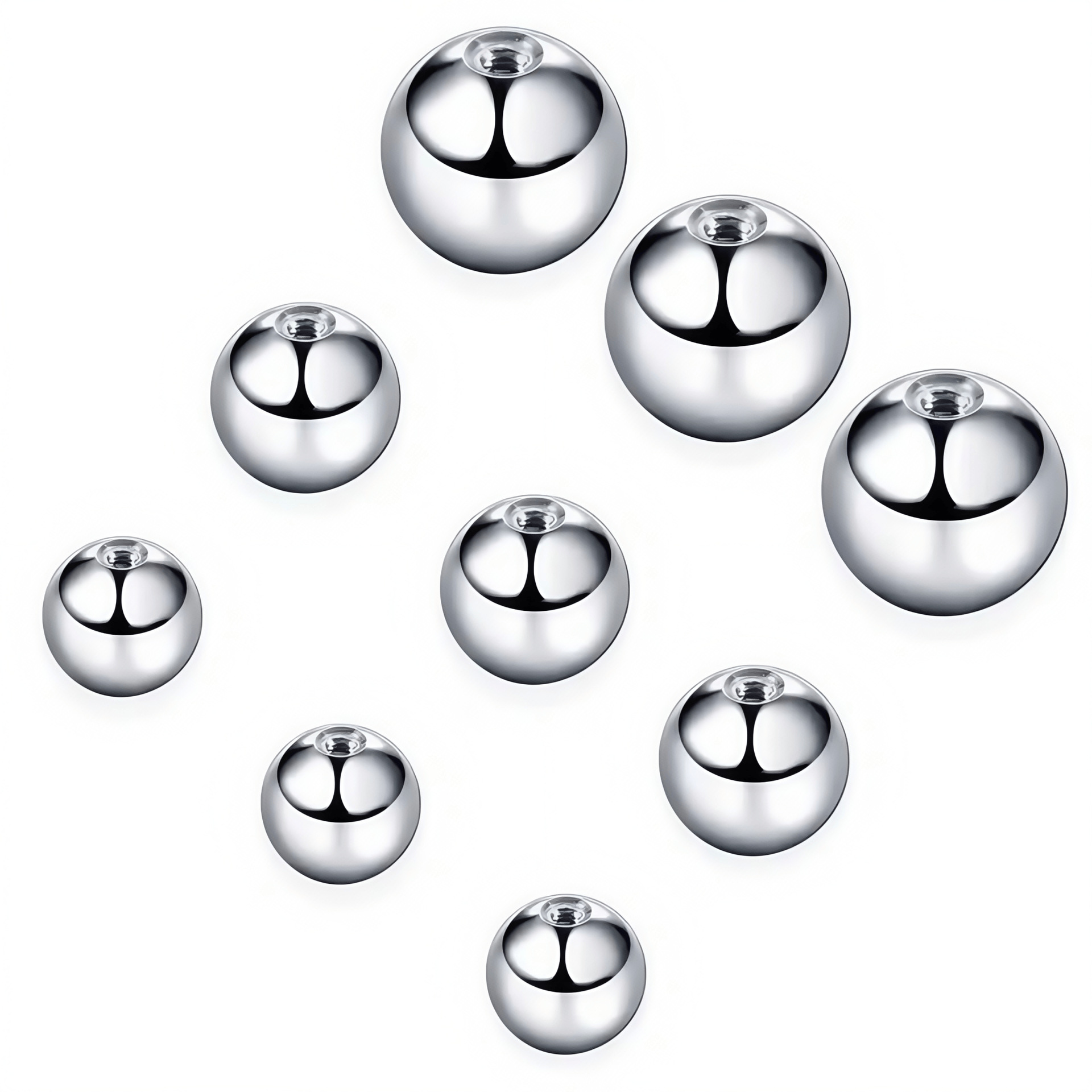 F136 Titanium Externally Threaded Tongue Nail Lip Labret Barbell with Ball - G23 Titanium Piercing Jewelry 1.6mm - Image 5