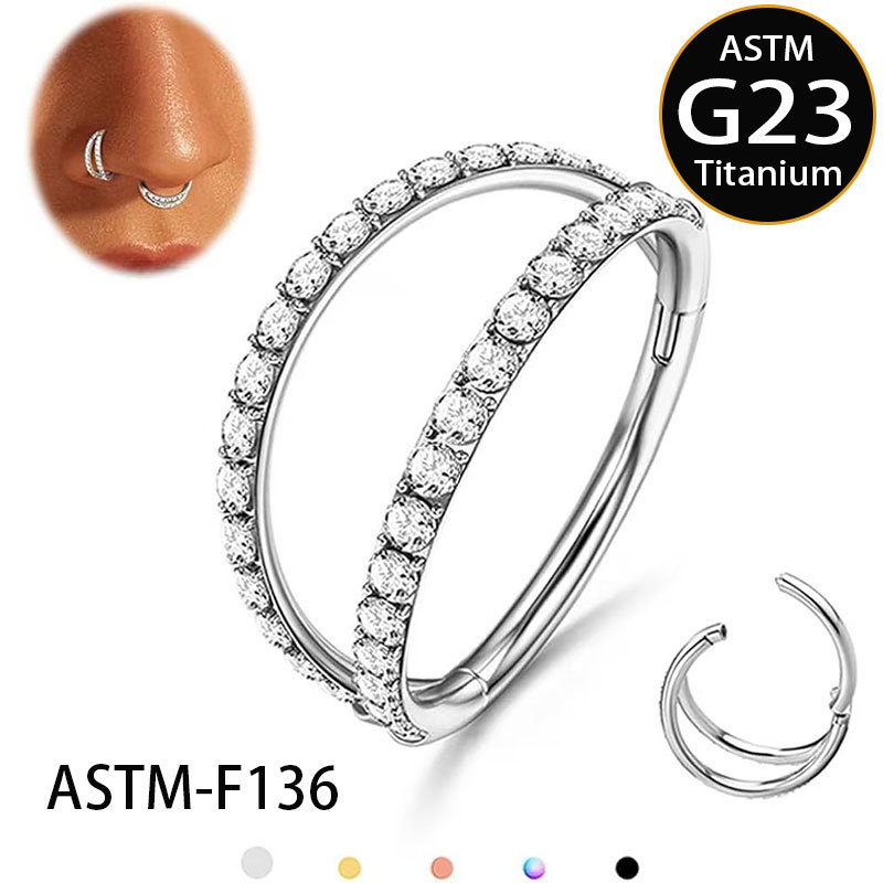 Customized F136 Titanium Seamless Nose Ring 16G Septum Hoop Earring Piercing Jewelry - Image 4