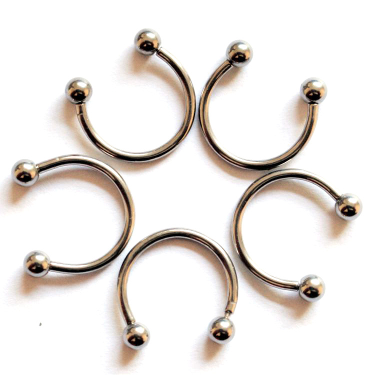 G23 Titanium F136 Horseshoe Nose Ring 1.6mm 14mm Nose Stud Earring Body Piercing Jewelry - Image 4