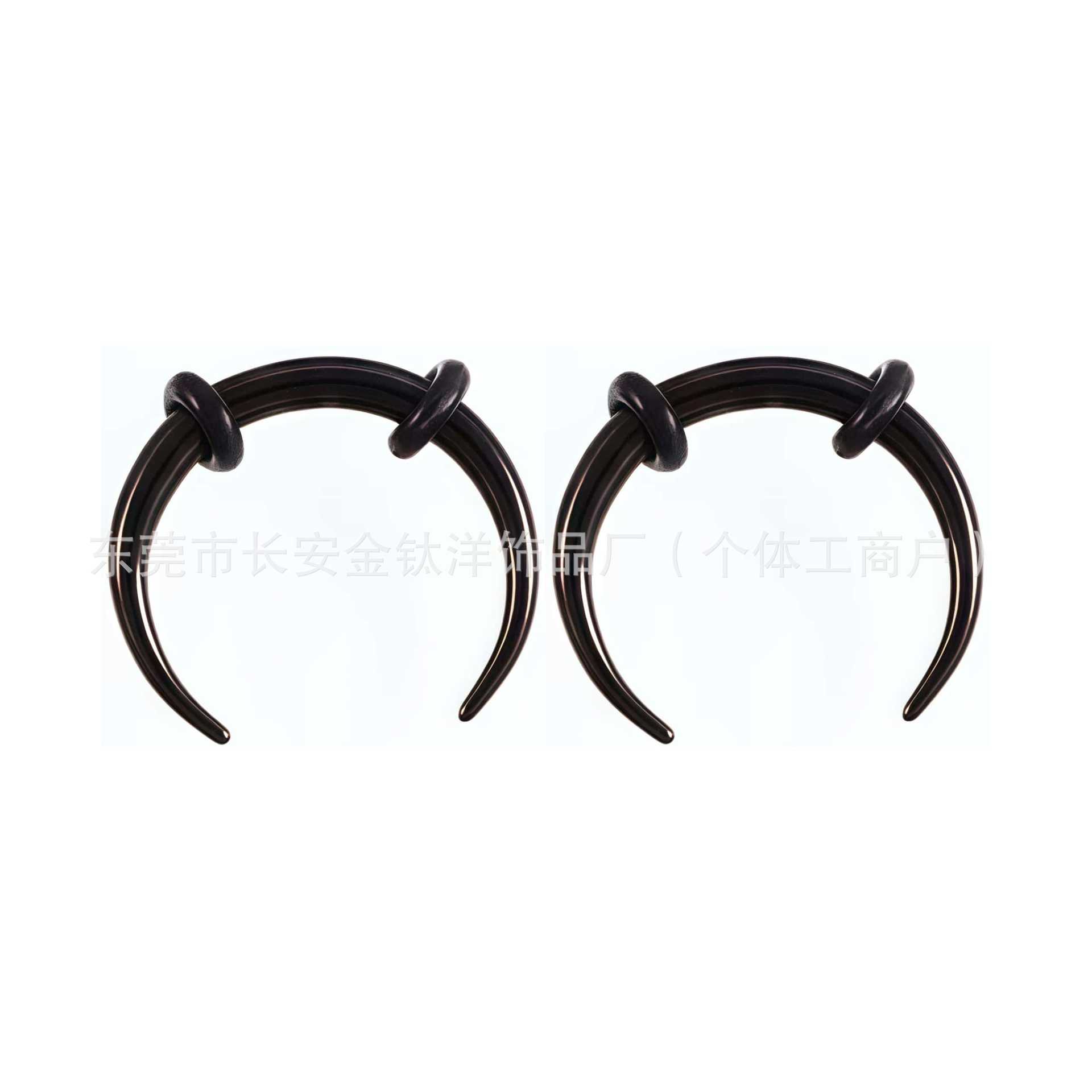 F136 Titanium C-Shaped Nose Ring Horn-Shaped Septum Ring G23 Titanium Alloy Piercing Jewelry - Image 4