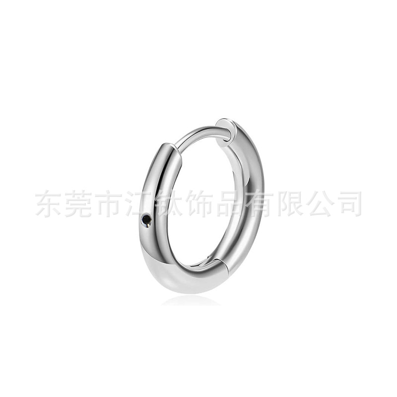 G23 Titanium Internally Threaded Circular Ear Hoop - Pinless Polished Piercing Jewelry - Image 5