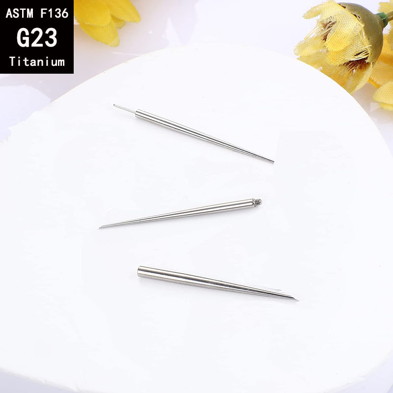 G23 Titanium Guide Needle Internal External Thread Straight Plug-In Piercing Tool F136 Alloy Rod - Image 2