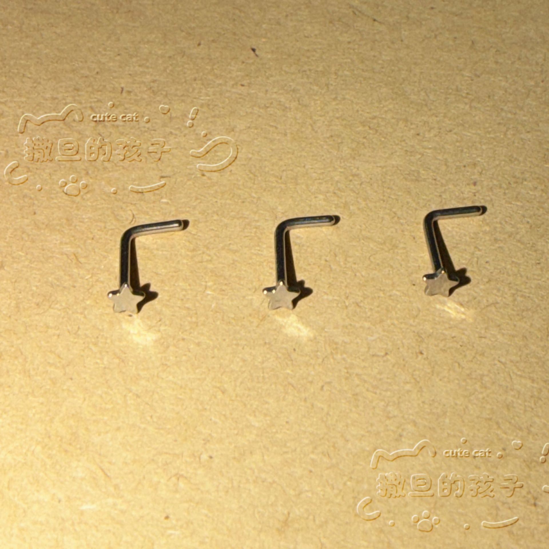 Satan's Children 316L Surgical Steel Nose Ring Septum Nose Ornament Nose Stud Piercing Jewelry Handmade Braid 0.8mm - Image 3
